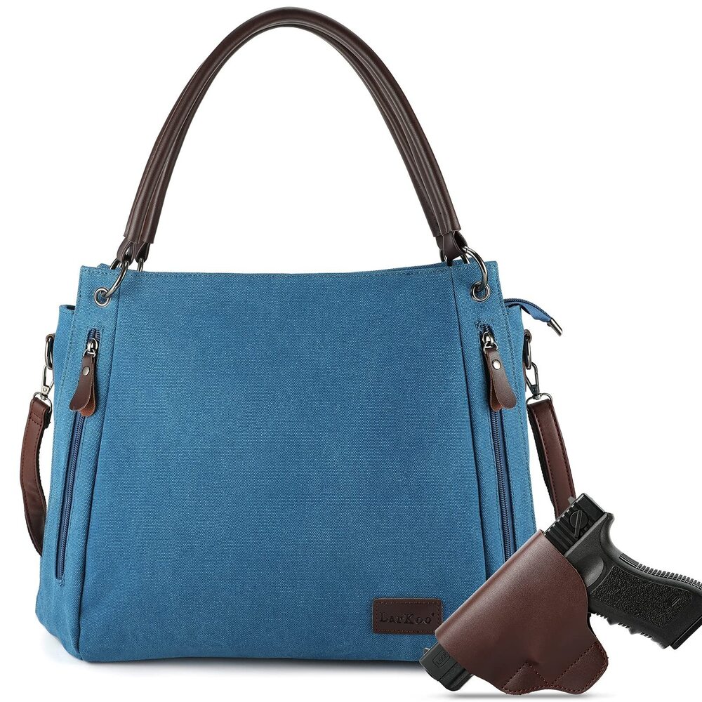 5456 Concealed Carry Crossbody Bag with Removable Pistol Holster Handbag